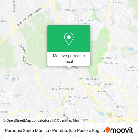 Paróquia Santa Mônica - Pirituba mapa