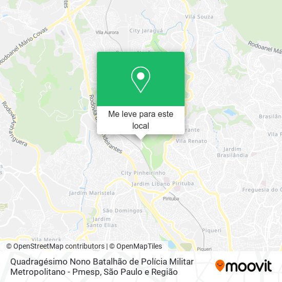 Quadragésimo Nono Batalhão de Polícia Militar Metropolitano - Pmesp mapa