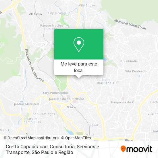 Cretta Capacitacao, Consultoria, Servicos e Transporte mapa