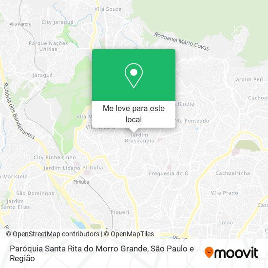 Paróquia Santa Rita do Morro Grande mapa