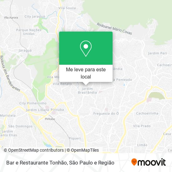 Bar e Restaurante Tonhão mapa