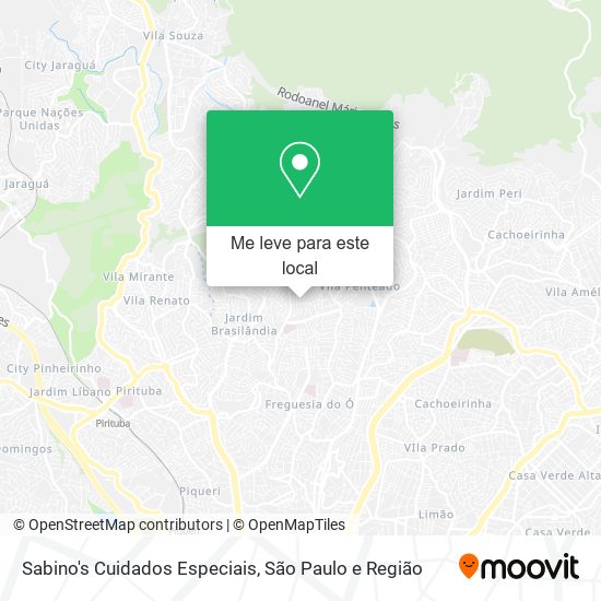 Sabino's Cuidados Especiais mapa