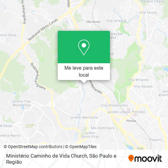 Ministério Caminho de Vida Church mapa