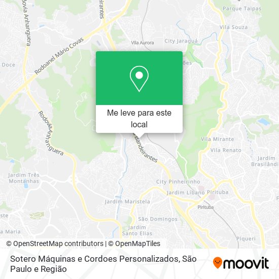 Sotero Máquinas e Cordoes Personalizados mapa