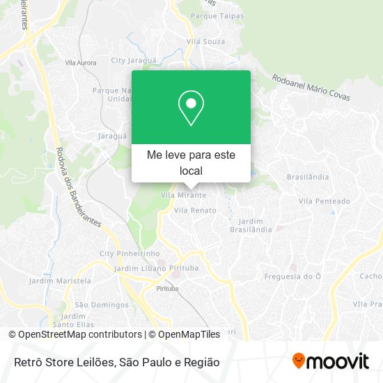 Retrô Store Leilões mapa