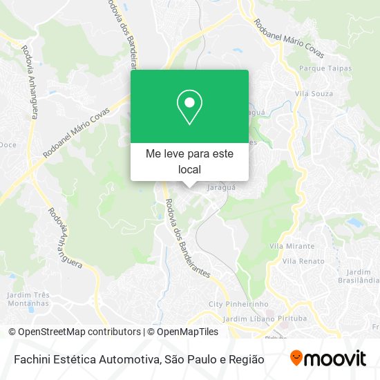 Fachini Estética Automotiva mapa