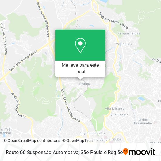 Route 66 Suspensão Automotiva mapa