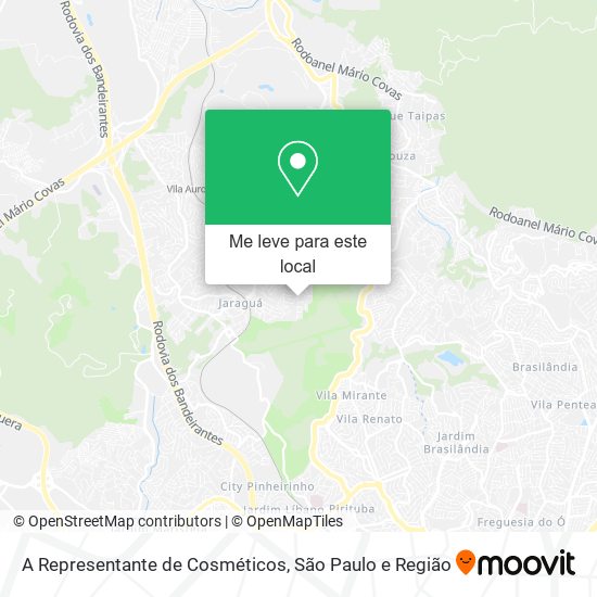 A Representante de Cosméticos mapa