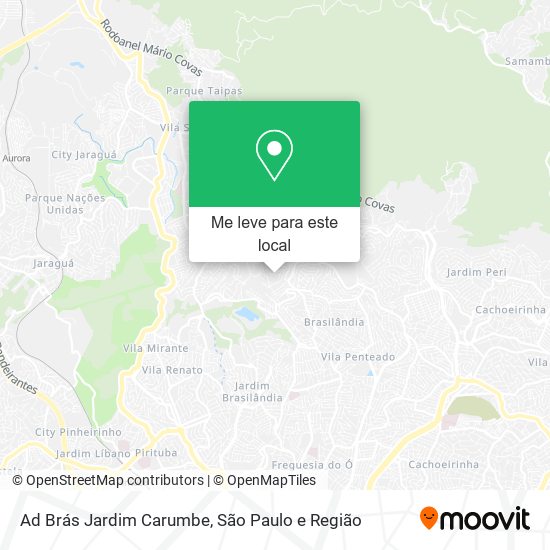 Ad Brás Jardim Carumbe mapa