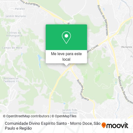 Comunidade Divino Espírito Santo - Morro Doce mapa