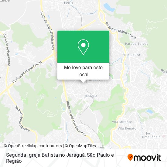 Segunda Igreja Batista no Jaraguá mapa