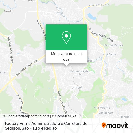 Factory Prime Administradora e Corretora de Seguros mapa