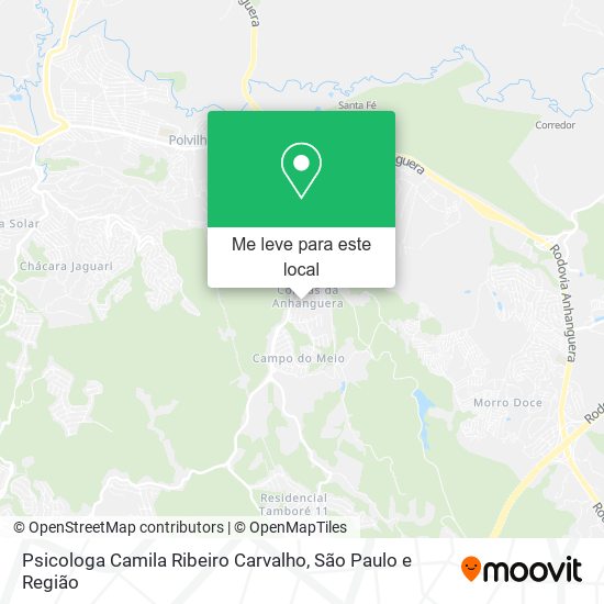 Psicologa Camila Ribeiro Carvalho mapa