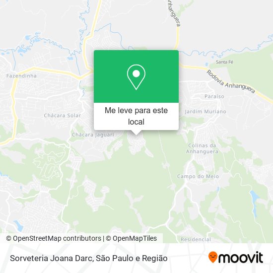 Sorveteria Joana Darc mapa