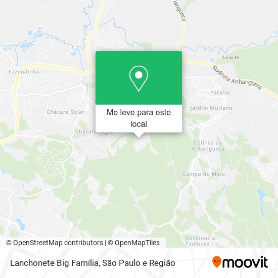 Lanchonete Big Família mapa