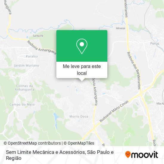 Sem Limite Mecânica e Acessórios mapa