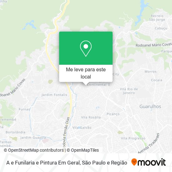 A e Funilaria e Pintura Em Geral mapa