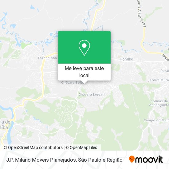J.P. Milano Moveis Planejados mapa