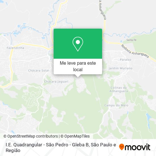 I.E. Quadrangular - São Pedro - Gleba B mapa