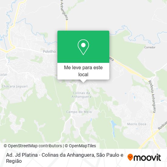 Ad. Jd Platina - Colinas da Anhanguera mapa