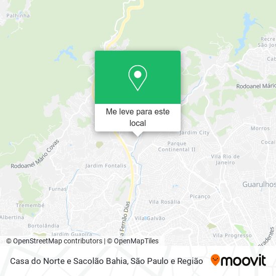 Casa do Norte e Sacolão Bahia mapa
