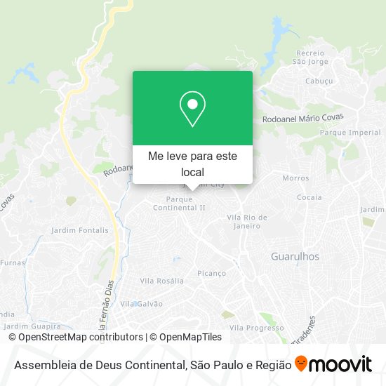 Assembleia de Deus Continental mapa