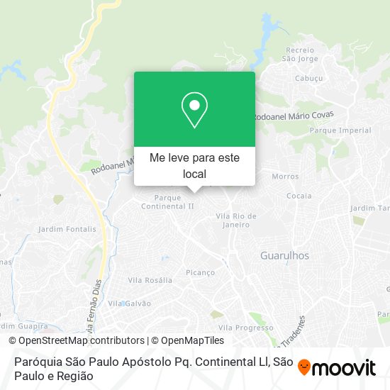 Paróquia São Paulo Apóstolo Pq. Continental Ll mapa