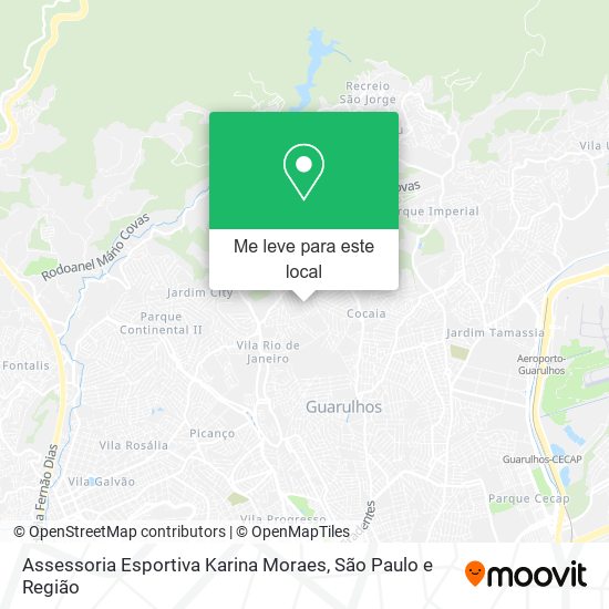 Assessoria Esportiva Karina Moraes mapa