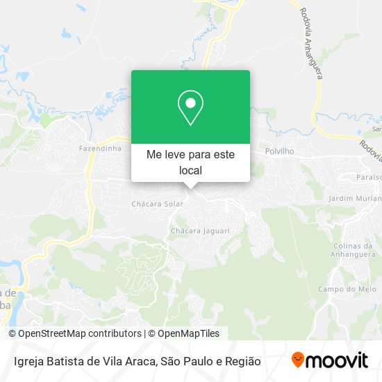 Igreja Batista de Vila Araca mapa