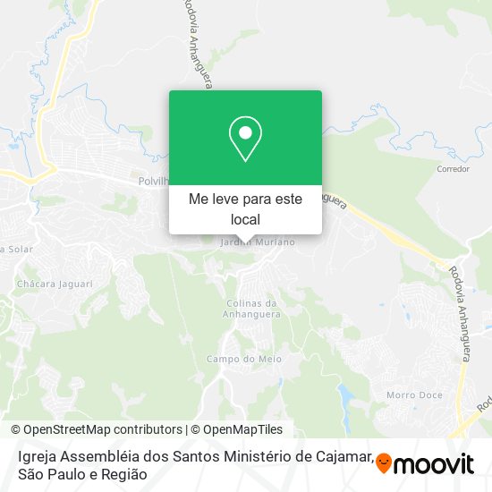 Igreja Assembléia dos Santos Ministério de Cajamar mapa