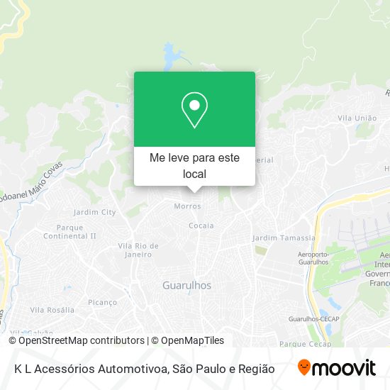 K L Acessórios Automotivoa mapa