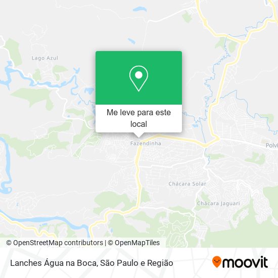 Lanches Água na Boca mapa