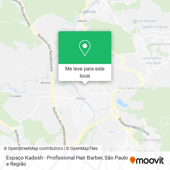 Espaço Kadosh - Profissional Hair Barber mapa