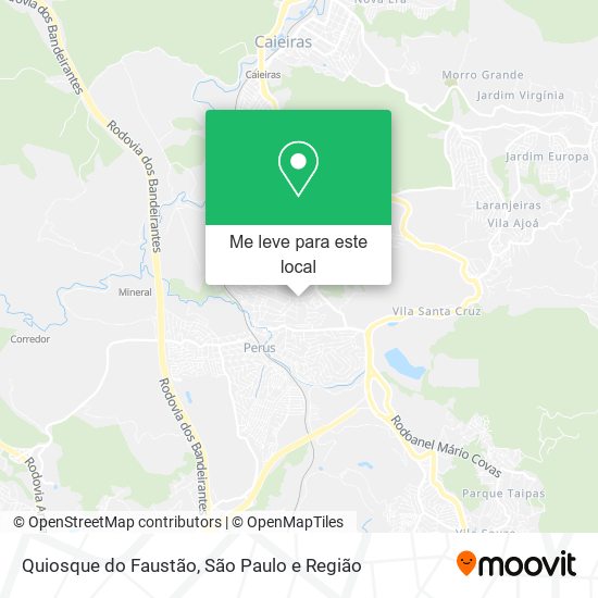 Quiosque do Faustão mapa