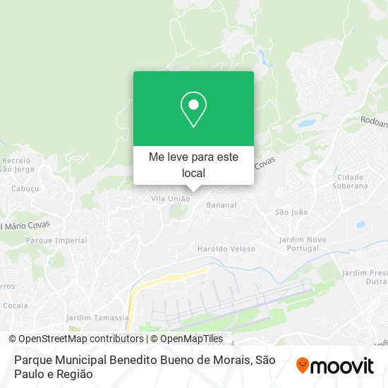 Parque Municipal Benedito Bueno de Morais mapa