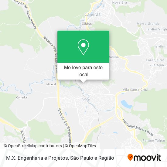 M.X. Engenharia e Projetos mapa
