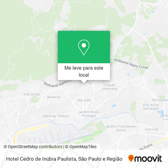 Hotel Cedro de Inúbia Paulista mapa