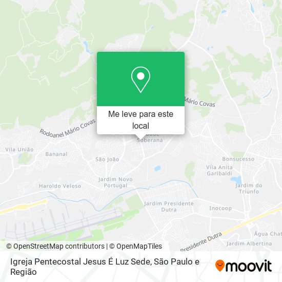 Igreja Pentecostal Jesus É Luz Sede mapa