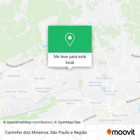 Cantinho dos Mineiros mapa