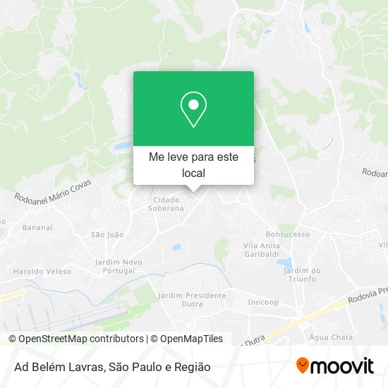 Ad Belém Lavras mapa