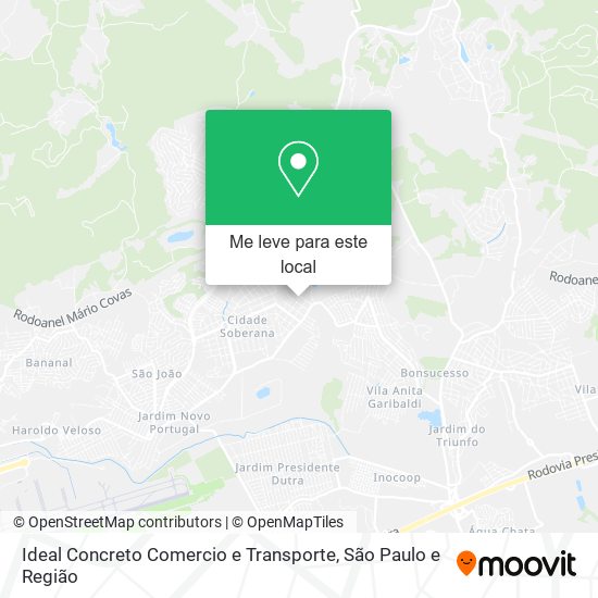 Ideal Concreto Comercio e Transporte mapa