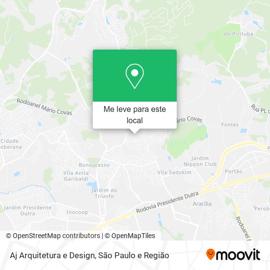 Aj Arquitetura e Design mapa