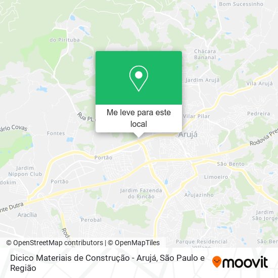 Dicico Materiais de Construção - Arujá mapa