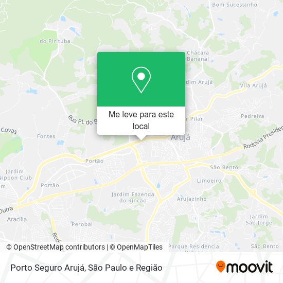 Porto Seguro Arujá mapa