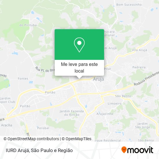 IURD Arujá mapa