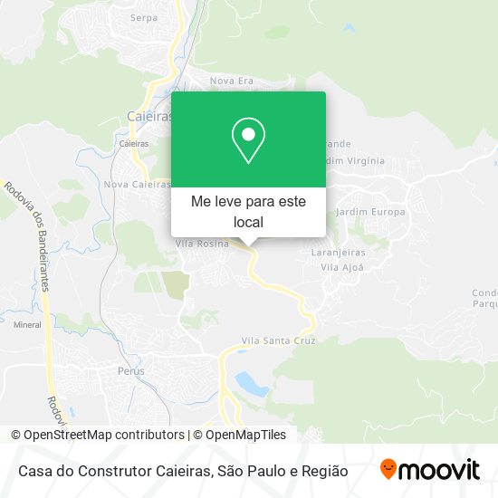 Casa do Construtor Caieiras mapa