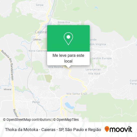 Thoka da Motoka - Caieras - SP mapa