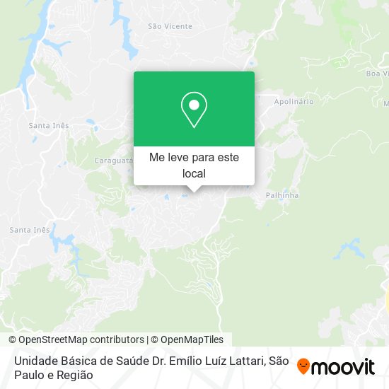Unidade Básica de Saúde Dr. Emílio Luíz Lattari mapa