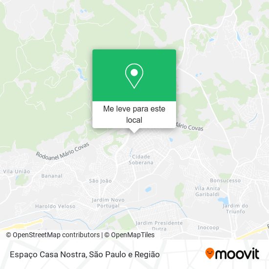 Espaço Casa Nostra mapa