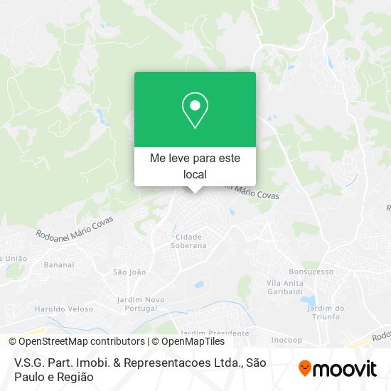 V.S.G. Part. Imobi. & Representacoes Ltda. mapa